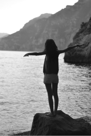 black and white woman